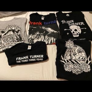 Lot of 5 Frank Turner tshirts. All size small.